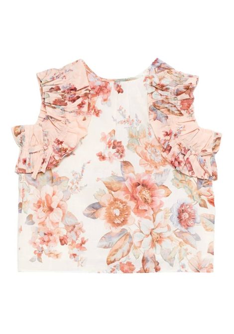 Top con stampa ZIMMERMANN KIDS | 5943TRS261IVORY FLORAL MULTI